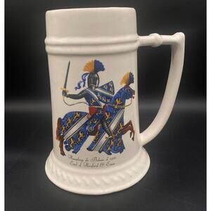 775 - Medieval Knight Beer Stein Humphrey de Bohun Earl of Hereford Ceramic
